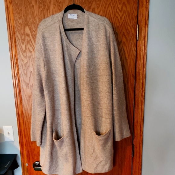 Old Navy Cream Cardigan Sweater Chunky Knit Oversized Size XXL - Picture 1 of 8